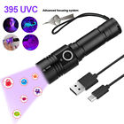 LED Zoomable UVC Germicidal Flashlight Disinfection Lamp Sterilization UVC Torch