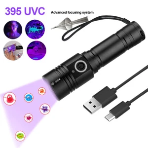 LED Zoomable UVC Germicidal Flashlight Disinfection Lamp Sterilization UVC Torch - Picture 1 of 16