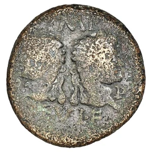 Monnaie romaine AUGUSTE et AGRIPPA Dupondius de Nîmes type 4 bronze RIC.160 - Imagen 1 de 2