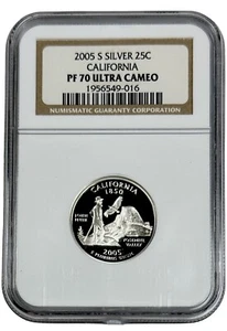 2005-S Proof Silver California State Quarter 25c Coin NGC PF 70 UC - Picture 1 of 2