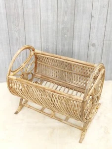 Frame Tell A Natural And Eco-Friendly Story Doll Bed Good Fortune Cane Handmade - Picture 1 of 3