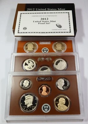 2012 - US Mint Clad Proof 14 Coin Set w Box & COA #45917Y - Image 1 of 4