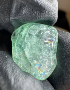 Großer Regenbogen Smaragd Grüner Beryll 5,8 Karat Getrommelt Natur - Bild 1 von 7