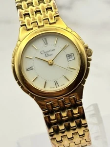 [Exc+5] Vintage Christian Dior 3022 White Gold Dial Women's Quartz Watch Japan - Picture 1 of 18