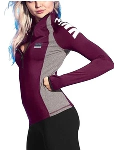 ROSA Victoria's Secret Cuello Simulado Ultimate Cremallera Profunda Manga Larga Pullover Top S/P - Imagen 1 de 15