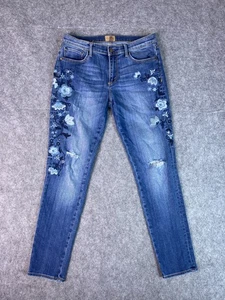 Jeans Driftwood donna 29 Marilyn vestibilità classica ricamato floreale pelle invecchiata - Foto 1 di 13
