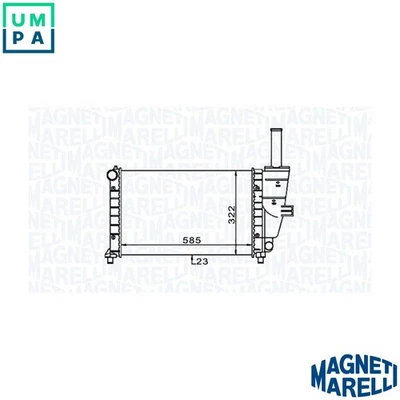 RADIATOR ENGINE COOLING 350213187100 FOR FIAT PUNTO/Hatchback/Van 1.2L 4cyl - image 1 of 4