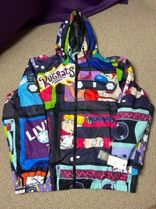 Members Only X Nickelodeon Mens Size Large Windbreaker Rugrats Ren & Stimpy BNWT - Picture 1 of 5