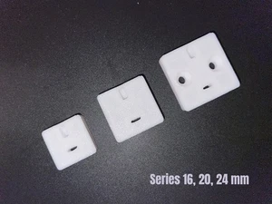 10x Kabelsockel mit Kabelbinder, 20x20mm. Weiss. Kabelhalter Kabelclip - Bild 1 von 12
