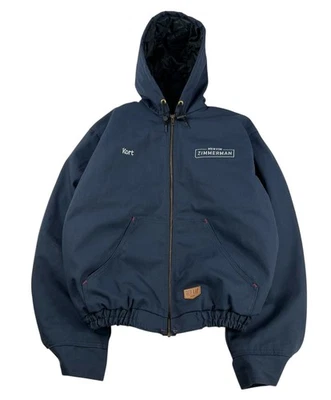 Chaqueta de Lona Forrada Acolchada Red Kap Para Hombre Mediana Reg Azul Marino Ropa de Trabajo con Capucha Foto 1 de 4