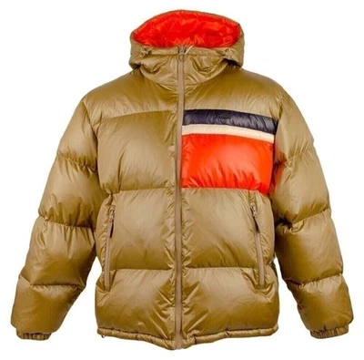 Lacoste Men's Reversible Colorblock Accent Down Jacket Brown/ Orange 2XL - Image 1 of 3