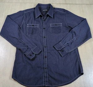 Michael Brandon Men's Medium Slim Fit Button Shirt Blue Excellent - Picture 1 of 14