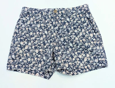 Pantalones Cortos Banana Republic Chino Azul Rosa Floral Talla 4 Foto 1 de 4