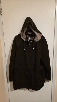 Abrigo de Invierno Liz Claiborne Mujer XL Marrón Extraíble Capucha Chaqueta Bolsillos Cálido Foto 1 de 4