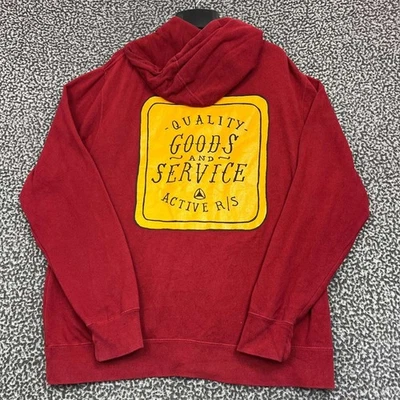 Active Ride Shop Hoodie Men Extra Large Red Full Zip Long Sleeve Pocket XL - Image 1 of 4