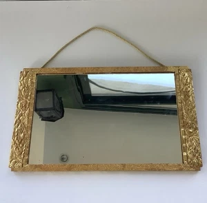 Art Deco Spiegel Blumendekor Blattgold 1930-1940 Frankreich  - Bild 1 von 11