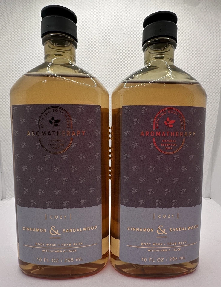 Bath & Body Works Aromatherapy Cozy Cinnamon & Sandalwood Body Wash Foam Bath x2 - Image 1 of 1
