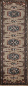 Geometric Traditional Runner Rug 3x10 Hand-knotted Wool Oriental for Hallway - Picture 1 of 17