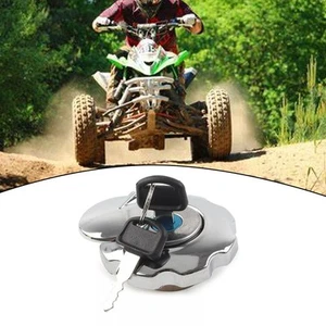 Dual Key Feature Premium Aluminum Gas Cap Locks for ATVs & Motorcycles - Picture 1 of 12