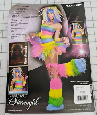 Disfraz HALLOWEEN Adulto KANDI KID Mediano DREAMGIRL 2 Piezas Colores Arco Iris Foto 1 de 4