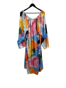 ASOS pleated maxi dress Boho in floral print Size 16 Oversized Vacation NWT - Picture 1 of 5