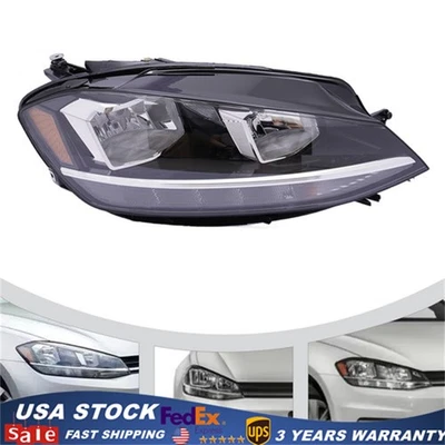Right Headlight For Volkswagen Golf GTI 2018 2019 2020 Passenger Side Headlamp - Image 1 of 4