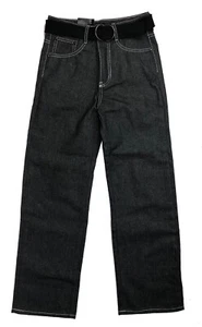 Encrypted boy's street wear supply co. jeans, belt included, black, size 16 - Picture 1 of 5