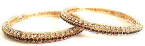 Indian Gold Bangle Diamond Elegant Light Weight Asain Wedding Jewellery Party 1 - Picture 1 of 4