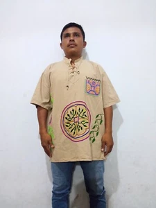 Shipibo Unisex  embroidered shirt 275 - Picture 1 of 4