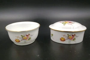 2 PCS ROYAL CROWN DERBY POSIES SM BOWL & COVERED TRINKET BOX *EXCELLENT 39 - Picture 1 of 11