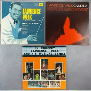 LAWRENCE WELK 3-RECORD LOT: Dance Party, Candida, In Concert : LP Vinyl VG+/VG+ - Foto 1 di 9