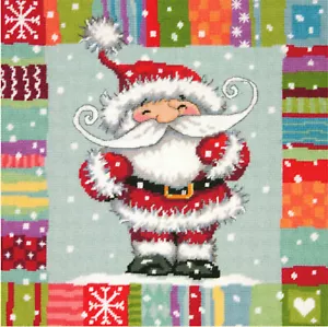 Needlepoint Kit ~ Dimensions Patterned Santa Claus Christmas Picture #71-09157 - Foto 1 di 5