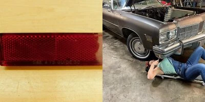 LH REAR TRIM PANEL REFLECTOR 5966349 5966351 1975 1976 OLDSMOBILE 98 75ON1-8V6 - Image 1 of 4