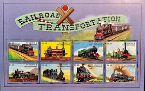 ST VINCENT TRAINS STAMPS 1998 MNH RAILROAD TRANSPORTATION STEAM LOCOMOTIVES 1 - Picture 1 of 1