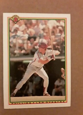 1991 Bowman Len Dykstra baseball card #152. Philadelphia Phillies.  - Image 1 of 2