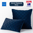 Velvet Cushion Cover Diamond Pleated Checked Home Decor Sofa Throw Pillow Case