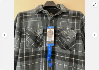 Freedom литейный мужчин флис фланель плюшевый шерпа куртка рубашка (синий XXL) новый с ярлыками - Изображение 1 из 3