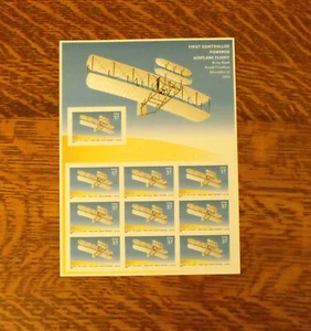 2003 First Controlled Flight - US 37 cent stamp, Full Sheet - Picture 1 of 1