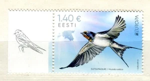 EST_709 2019 Estonia EUROPA national birds barn swallow MNH - Picture 1 of 1