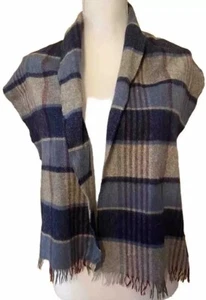 Bufanda de lana de cachemir Johnstons Of Elgin hecha en Escocia flecos cálida Europa - Imagen 1 de 4