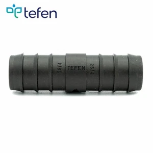 Tefen Black Irrigation Hose Fitting PP Plastic Union/Equal Straight Pks 5/10/25 - Picture 1 of 8