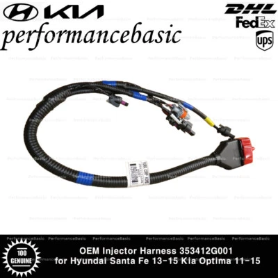 Arnés inyector OEM 353412G001 para Hyundai Santa Fe 13-15 Kia Optima 11-15 Foto 1 de 2
