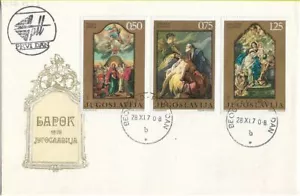 FDC 1970 Jugoslawien Barockkunst Vintage Briefmarken Postgeschichte Philatelie - Bild 1 von 1