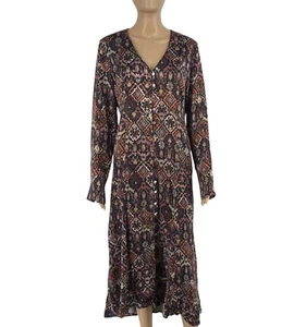 ODD MOLLY Women Grey Susanna Long Sleeves V Neck Shirt Dress Size 0 / XS - Picture 1 of 10