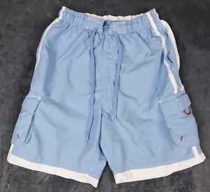 Castaways Swim Trunks Board Shorts Blue With Pockets Lined Boys Size S 28/30 - Picture 1 of 4