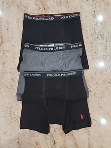 New Men's POLO RALPH LAUREN Set Of 3 Cotton   Boxer Briefs Size M  - Picture 1 of 3