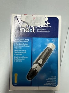Microlet Next Lancing Device Kit 5 Clear Depth Settings with Safety Lock Endcap - Picture 1 of 2