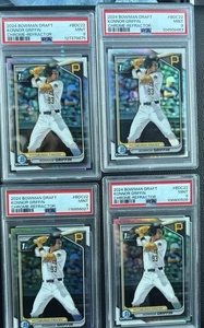 2024 Bowman Draft Chrome 4ct Refractor Konnor Griffin 1st RC LOT ALL PSA 9 - Bild 1 von 2