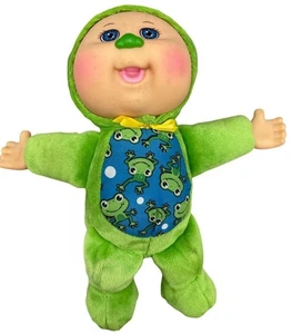 Kohl Patch Puppe Frosch grün Plüsch Schleife blaue Augen weich 2015 10 Zoll groß LESEN - Bild 1 von 8