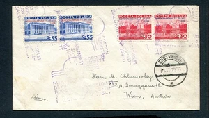 POLONIA 1936 sellos de portada sobreimpresos GORDON BENNETT espalda cenicienta a AUSTRIA - Imagen 1 de 3